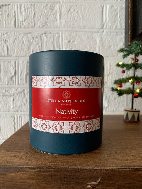 Navy Nativity Candle (Limited Edition)