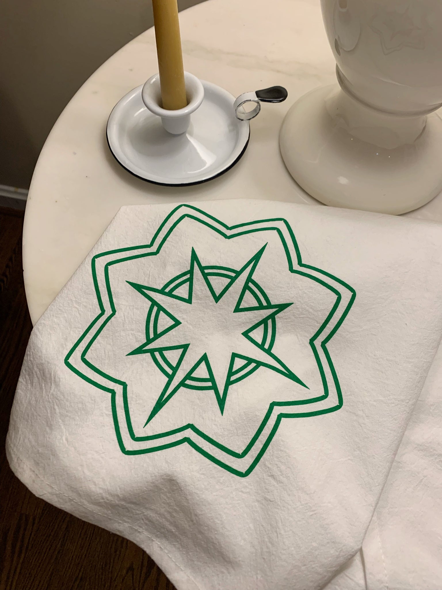 Flour Sack Towel with Marian Star